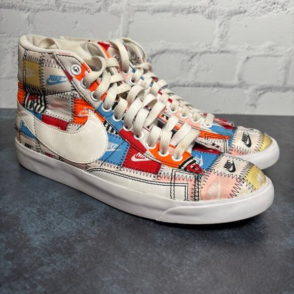 Nike Blazer Mid Patchwork Men's Sneaker Shoes Multicolor Size 8.5 - Picture 1 of 10